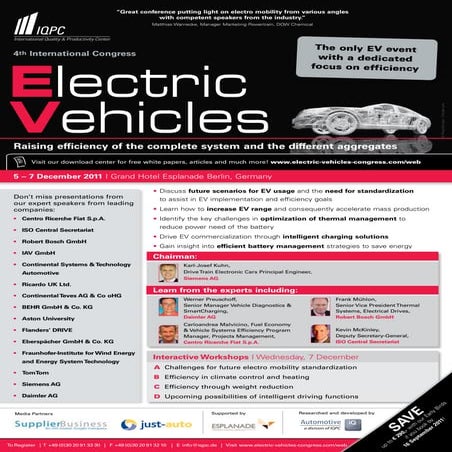 4th International Congress Electric Vehicles