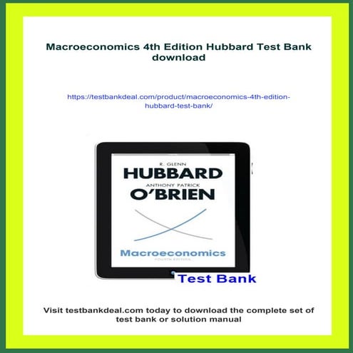 Macroeconomics 4th Edition Hubbard Test Bank