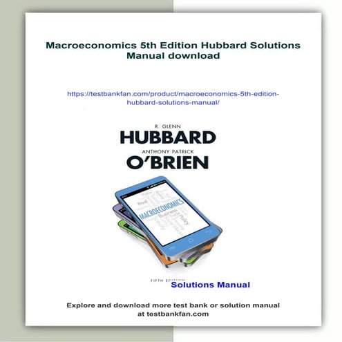 Macroeconomics 5th Edition Hubbard Solutions Manual