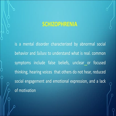 Psychiatric schizophrenia disorder ppttt
