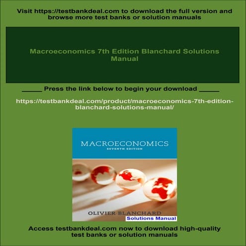 Macroeconomics 7th Edition Blanchard Solutions Manual