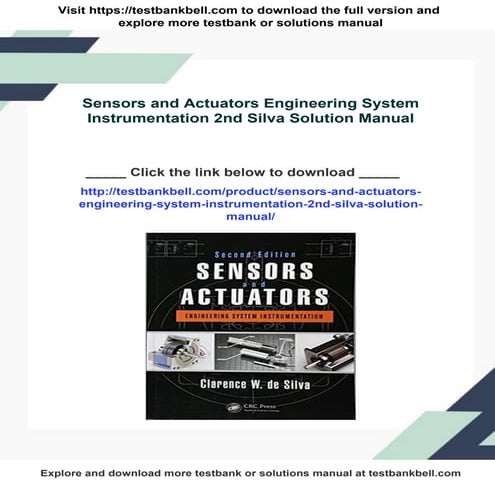 Sensors and Actuators Engineering System Instrumentation 2nd Silva ...