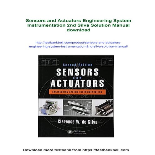 Sensors and Actuators Engineering System Instrumentation 2nd Silva ...