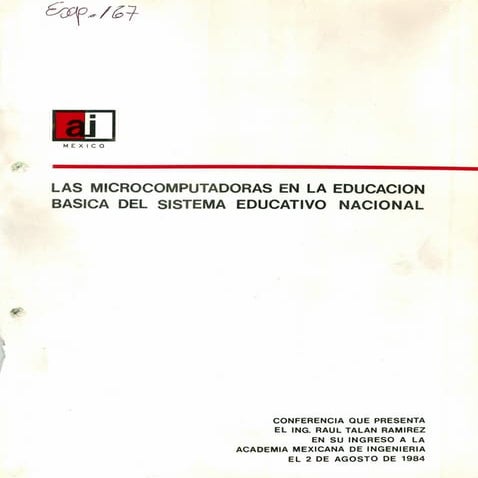 LAS MICROCOMPUTADORAS EN LA EDUCACIÓN BÁSICA DEL SISTEMA EDUCATIVO NACIONAL
