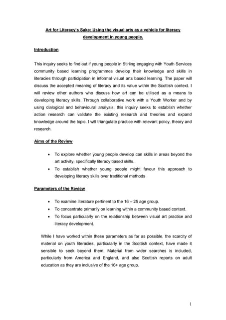 Art for Literacy's Sake