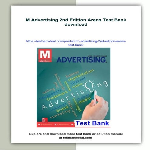 M Advertising 2nd Edition Arens Test Bank | PDF