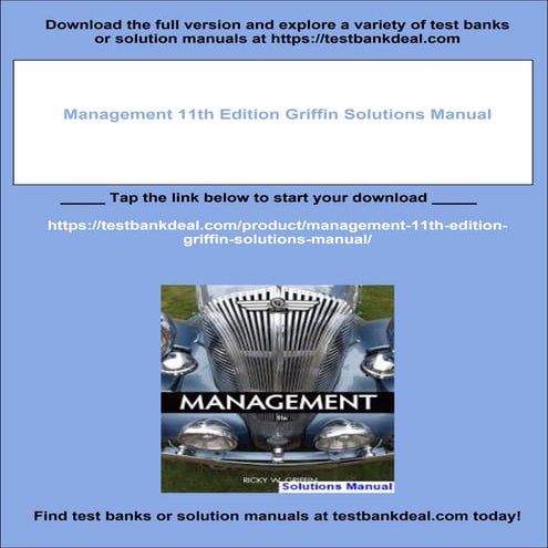 Management 11th Edition Griffin Solutions Manual