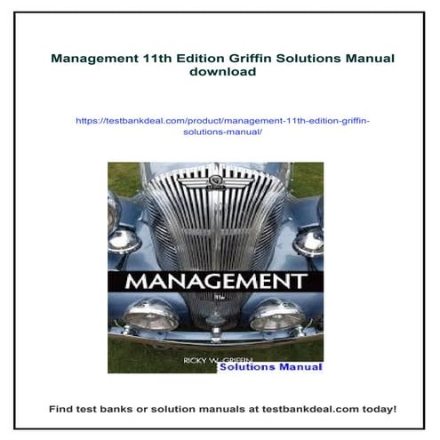 Management 11th Edition Griffin Solutions Manual