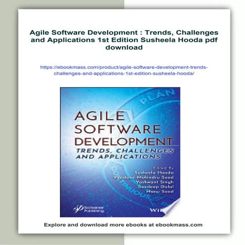 Agile Software Development : Trends, Challenges and Applications 1st Edition ...