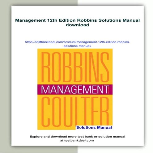 Management 12th Edition Robbins Solutions Manual