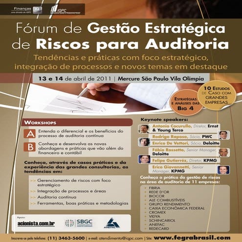 Fórum de Gestão Estratégica de Riscos para Auditoria