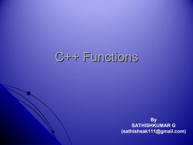 C++ Functions