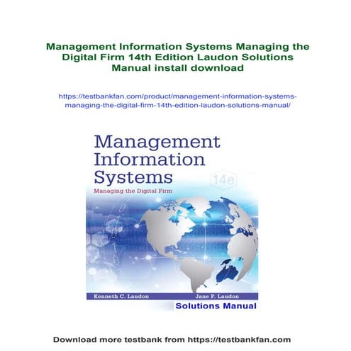 Management Information Systems Managing the Digital Firm 14th Edition Laudon ...