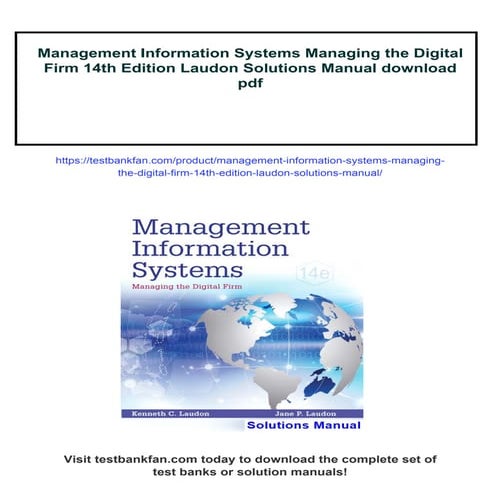 Management Information Systems Managing the Digital Firm 14th Edition Laudon ...