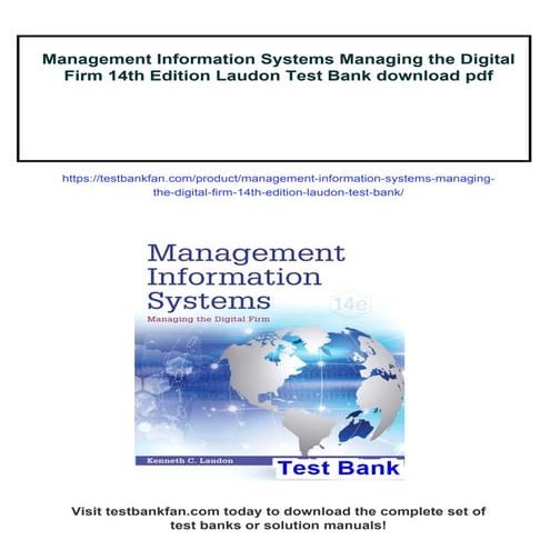 Management Information Systems Managing the Digital Firm 14th Edition ...