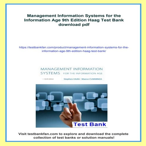 Management Information Systems for the Information Age 9th Edition Haag ...