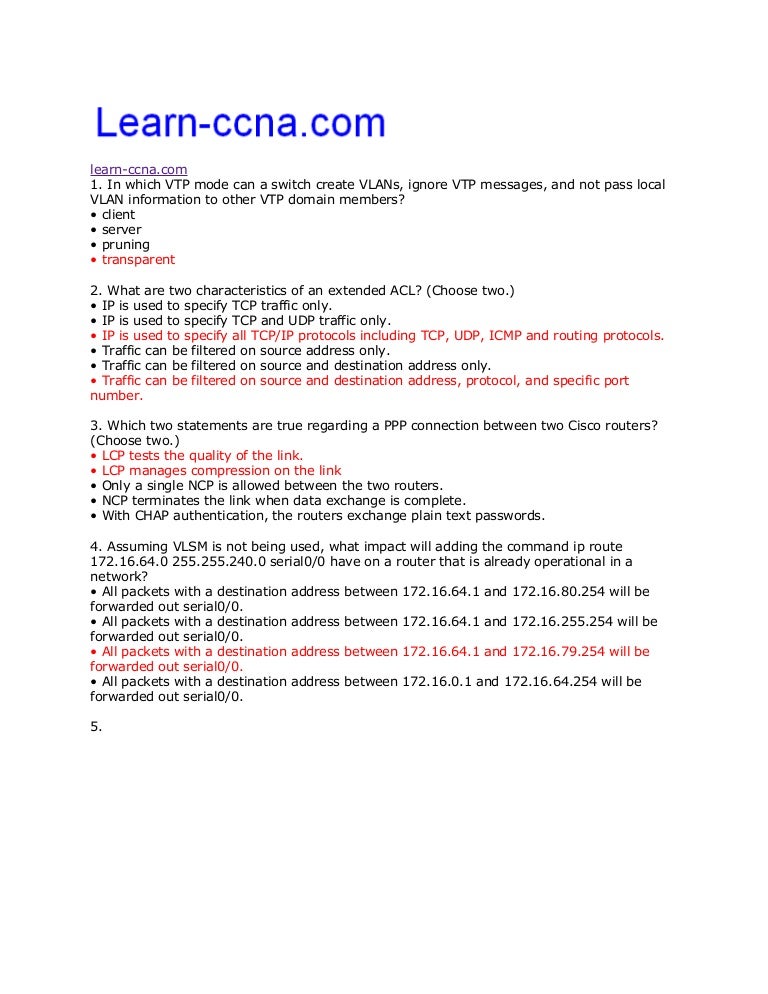 Ccna 3 Final Exam Answers