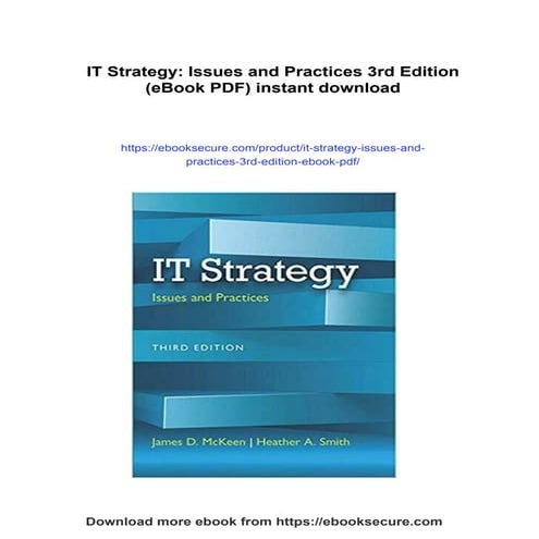 IT Strategy: Issues and Practices 3rd Edition (eBook PDF)