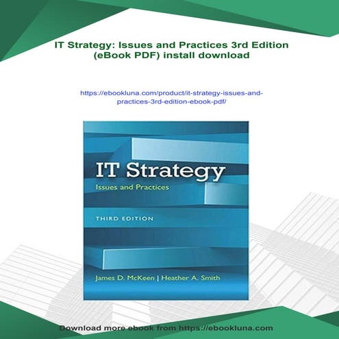 IT Strategy: Issues and Practices 3rd Edition (eBook PDF)