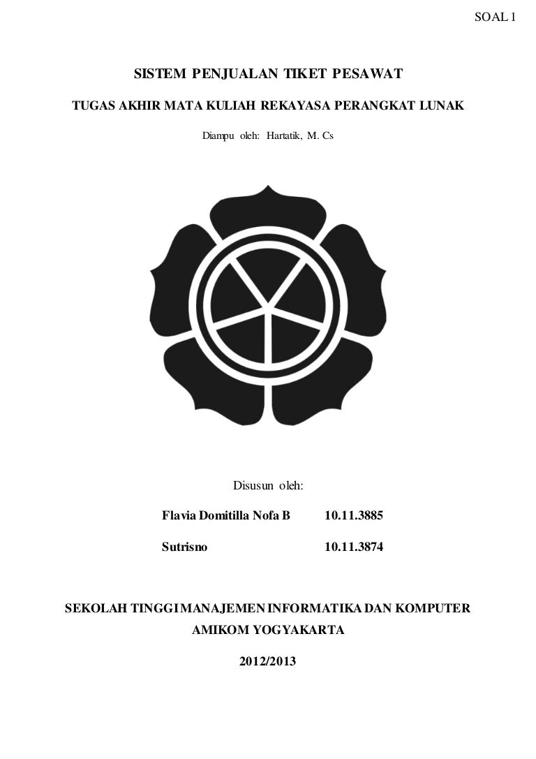 169974199 Sistem Penjualan Tiket Pesawat Tugas Akhir Mata Kuliah Reka