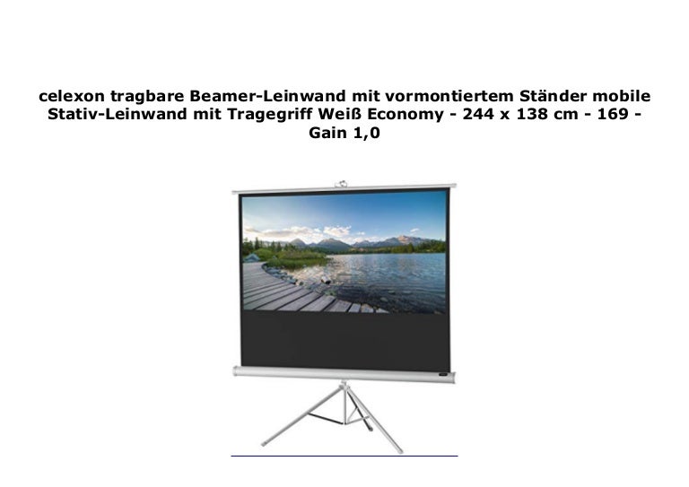 Celexon Tragbare Beamer Leinwand Mit Vormontiertem St Nder Mobile Sta