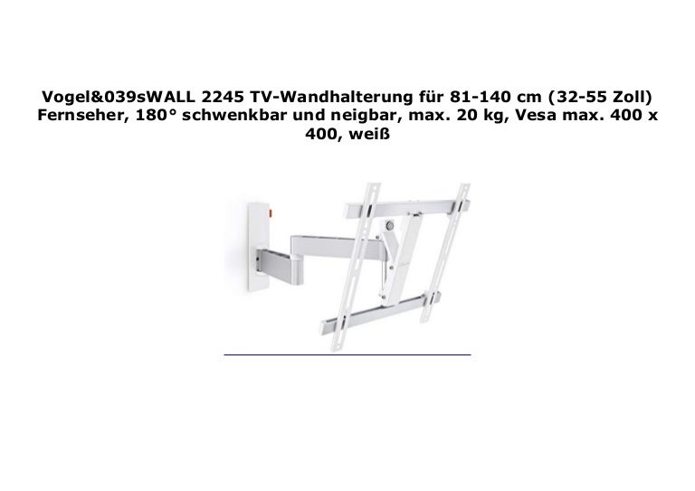 Vogel 039s Wall 2245 Tv Wandhalterung F R 81 140 Cm 32 55 Zoll Fern