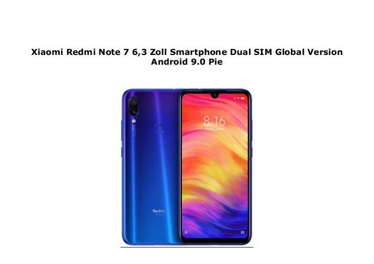 Xiaomi Redmi Note 7 6 3 Zoll Smartphone Dual Sim Global Version Andro