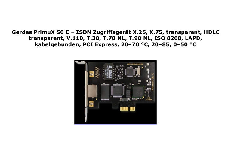 Gerdes Primux S0 E Isdn Zugriffsger T X 25 X 75 Transparent Hdlc