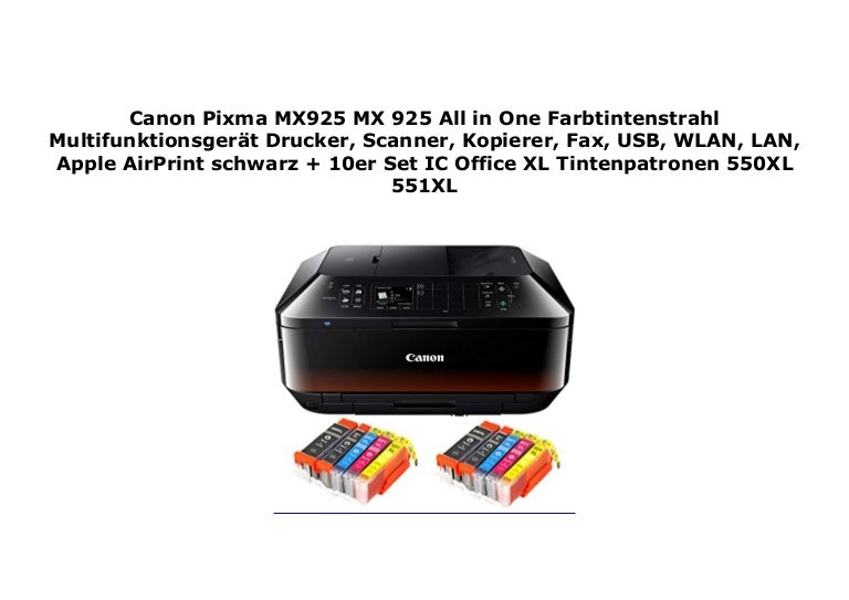 Canon Pixma Mx925 Mx 925 All In One Farbtintenstrahl Multifunktionsge