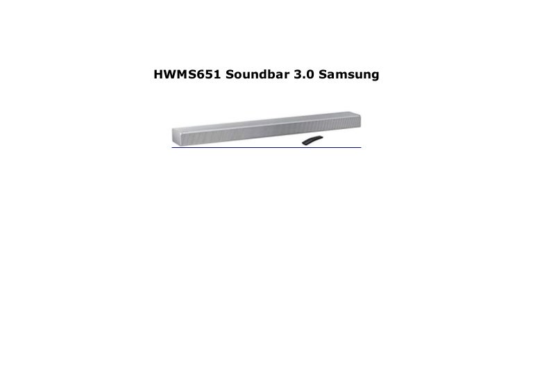 hwms651 soundbar 3.0 samsung