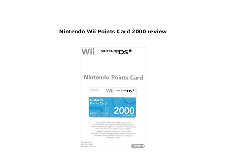 wii points card