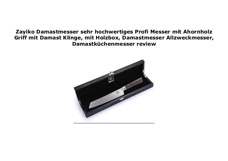 Brotmesser Zayiko Damastmesser mit Ahornholz Griff mit Holzbox