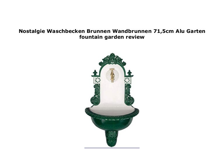 Nostalgie Waschbecken Brunnen Wandbrunnen 71 5cm Alu Garten Fountain