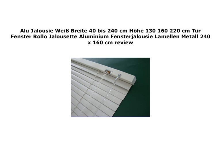 Aluminium Jalousie Alu Jalousette Rollo Fensterjalousie Höhe 160 cm rot