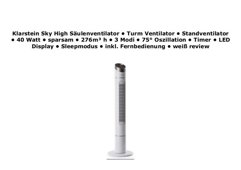 Klarstein Sky High S Ulenventilator Turm Ventilator Standventilat