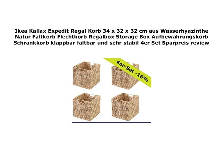 Ikea Kallax Expedit Regal Korb 34 X 32 X 32 Cm Aus Wasserhyazinthe Na