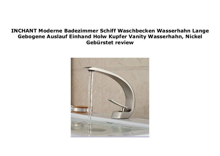 INCHANT Moderne Badezimmer Schiff Waschbecken Wasserhahn Lange Geboge…