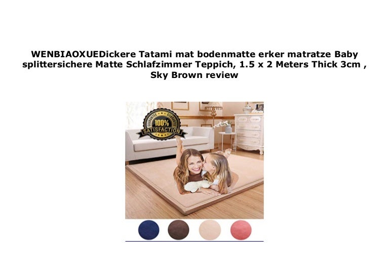 Wenbiaoxuedickere Tatami Mat Bodenmatte Erker Matratze Baby Splitters