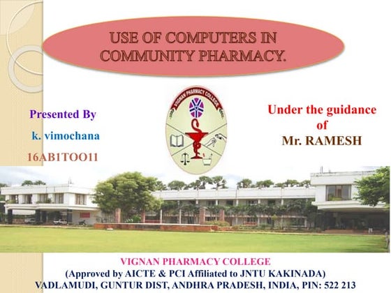 Hospital Pharmacy Chapter -7 Applications of computer in Hospital ...