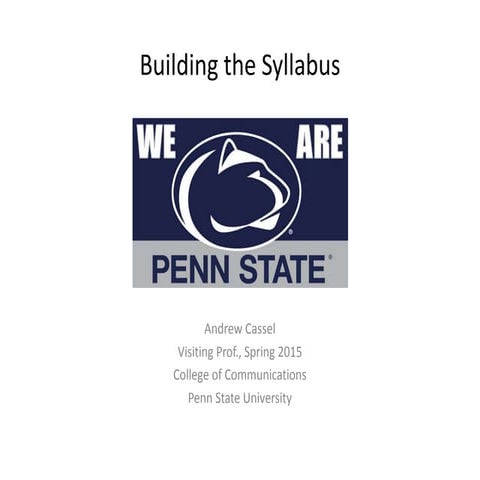 “Developing an Effective Business Journalism Syllabus - Building the Syllabus...