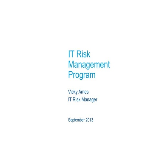 Risk Management Training 2013 | PPT