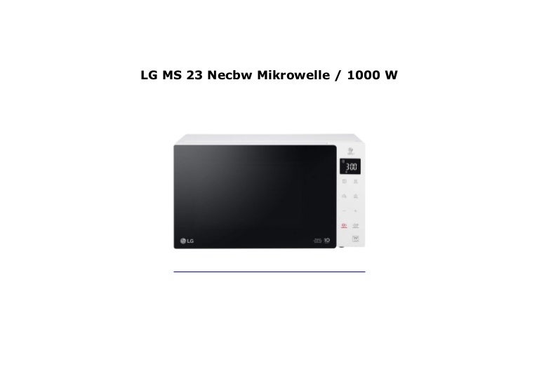 Lg Ms 23 Necbw Mikrowelle 1000 W 124