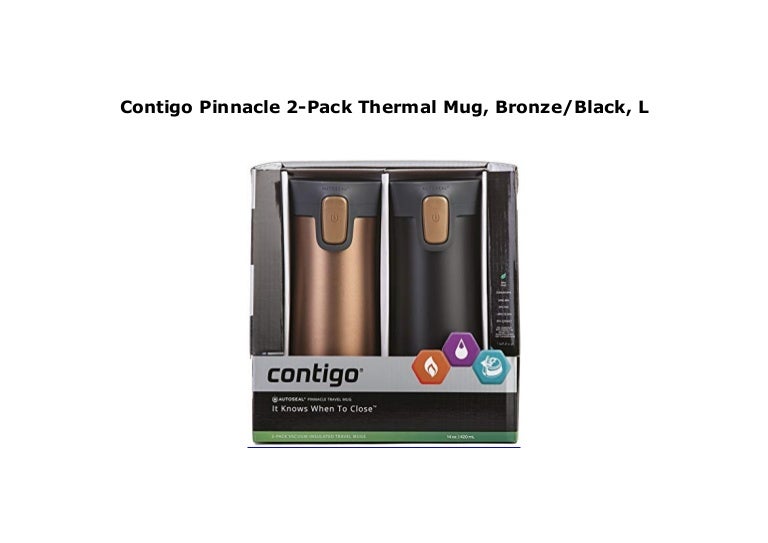 Contigo Pinnacle 2-Pack Thermal Mug Bronze//Black L