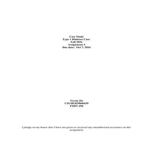 Case Study Type 1 Diabetes | DOC