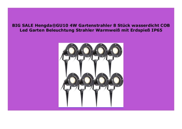 Best Buy Hengda Gu10 4w Gartenstrahler 8 St Ck Wasserdicht Cob Led Ga