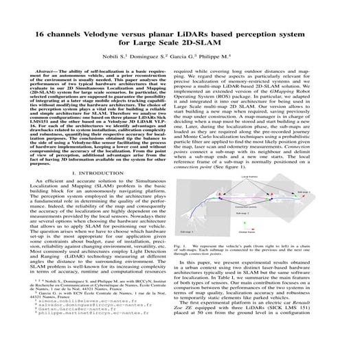 16 channels Velodyne versus planar LiDARs based perception system for Large S...