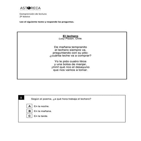 16 comprensiones de lecturas 2º básico 2012 (2) (1)
