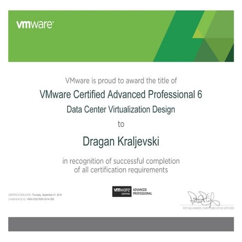 VMware Certified Professional 5 - Data Center Virtualization ...