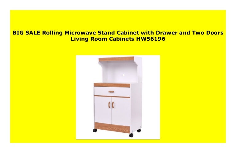Best Seller Rolling Microwave Stand Cabinet With Drawer And Two Door