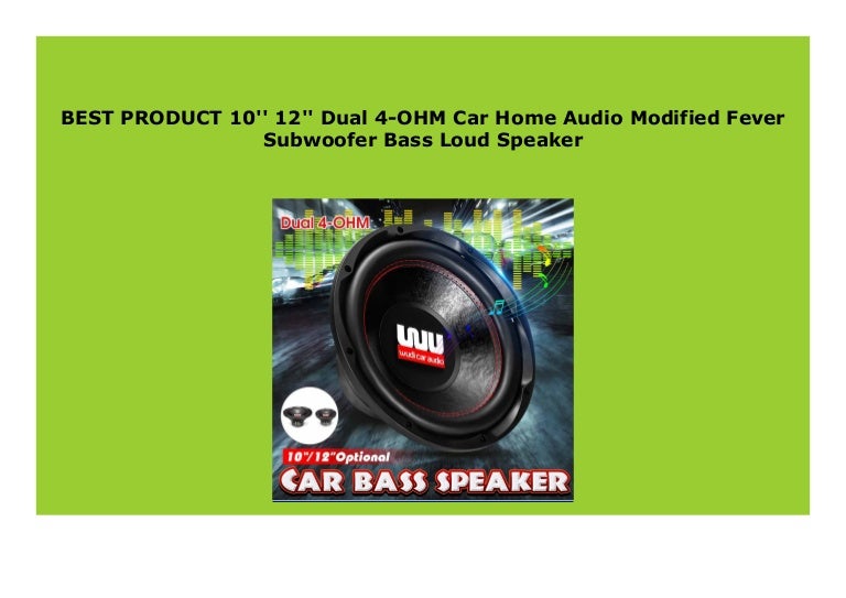 best ohm for subwoofer